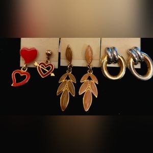 3 RETRO EARRING SET